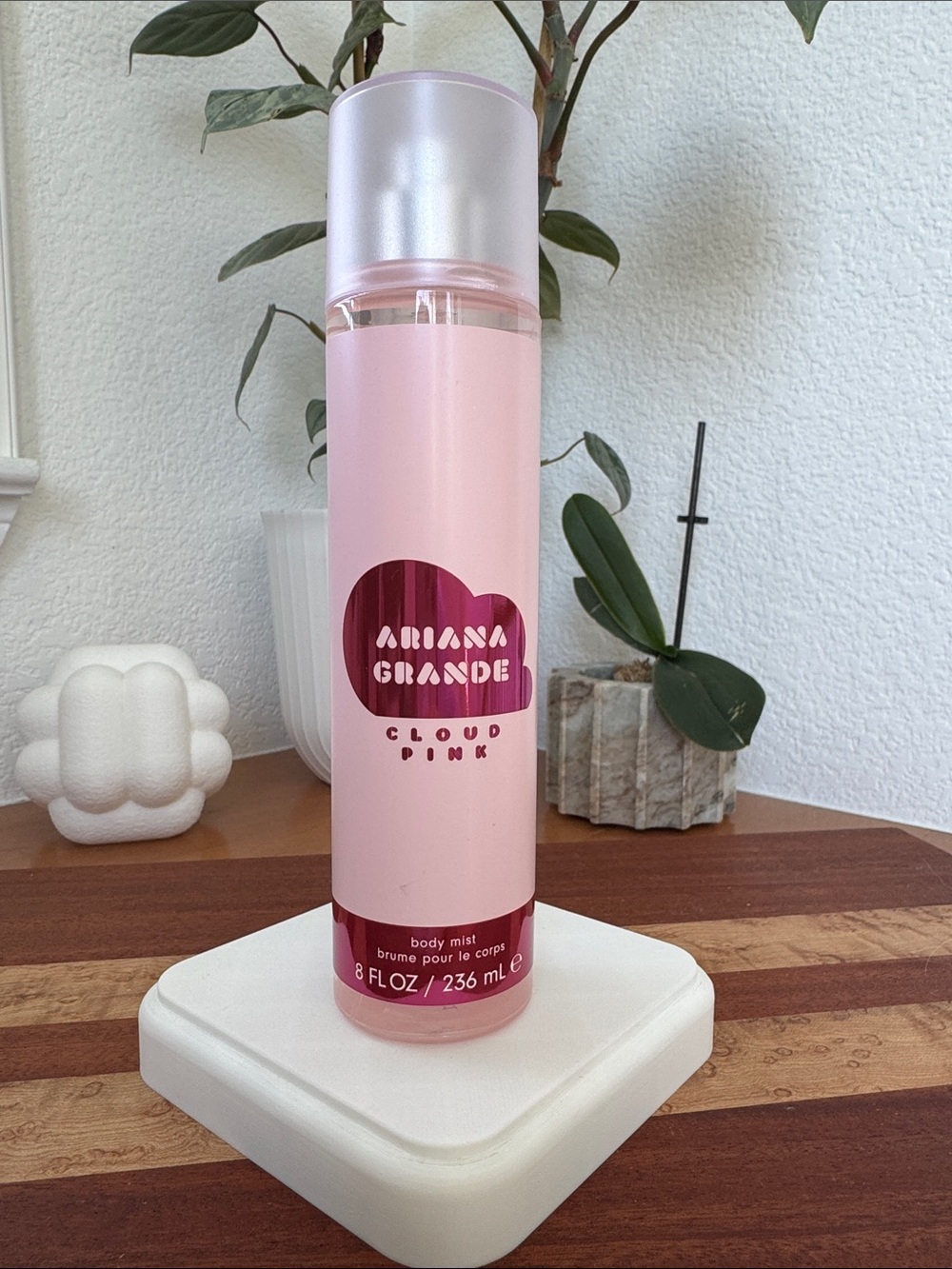 Ariana Grande Pink Cloud Body Mist Bottle